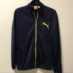 Dark Blue Green Zip Up Puma Jacket!